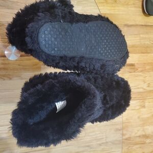Fuzzy Black Kids Boots